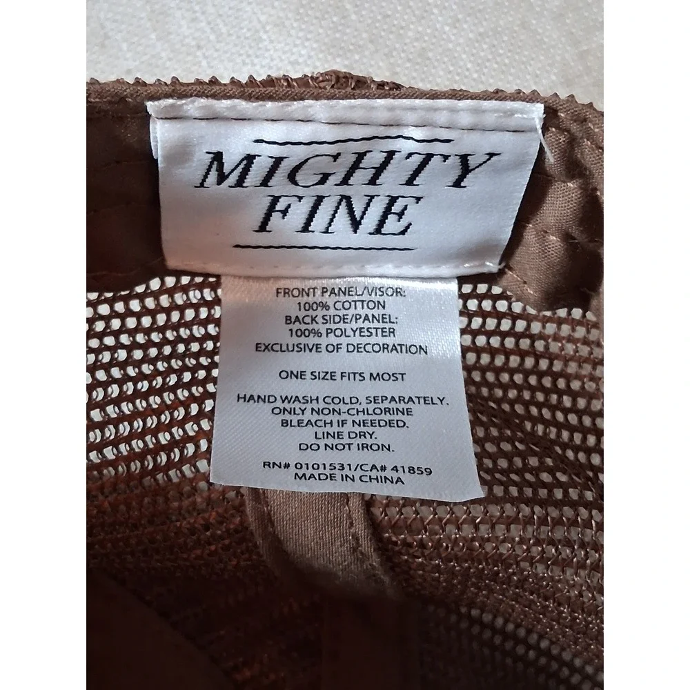 Mighty Fine Western U Trucker Hat Brown Horse Patch Mesh Snapback Cap